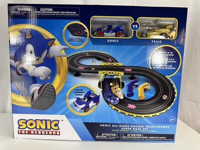 NKOK Sonic The Hedgehog All Stars Racing Transformed RC Slot Car Race Set