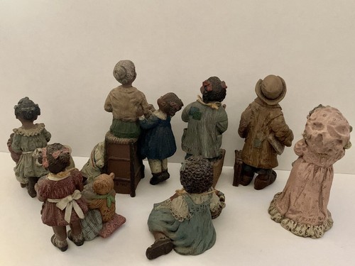 Vintage Sarah's Attic Black Heritage Collection Figurines Set Of 7 - Picture 8 of 15