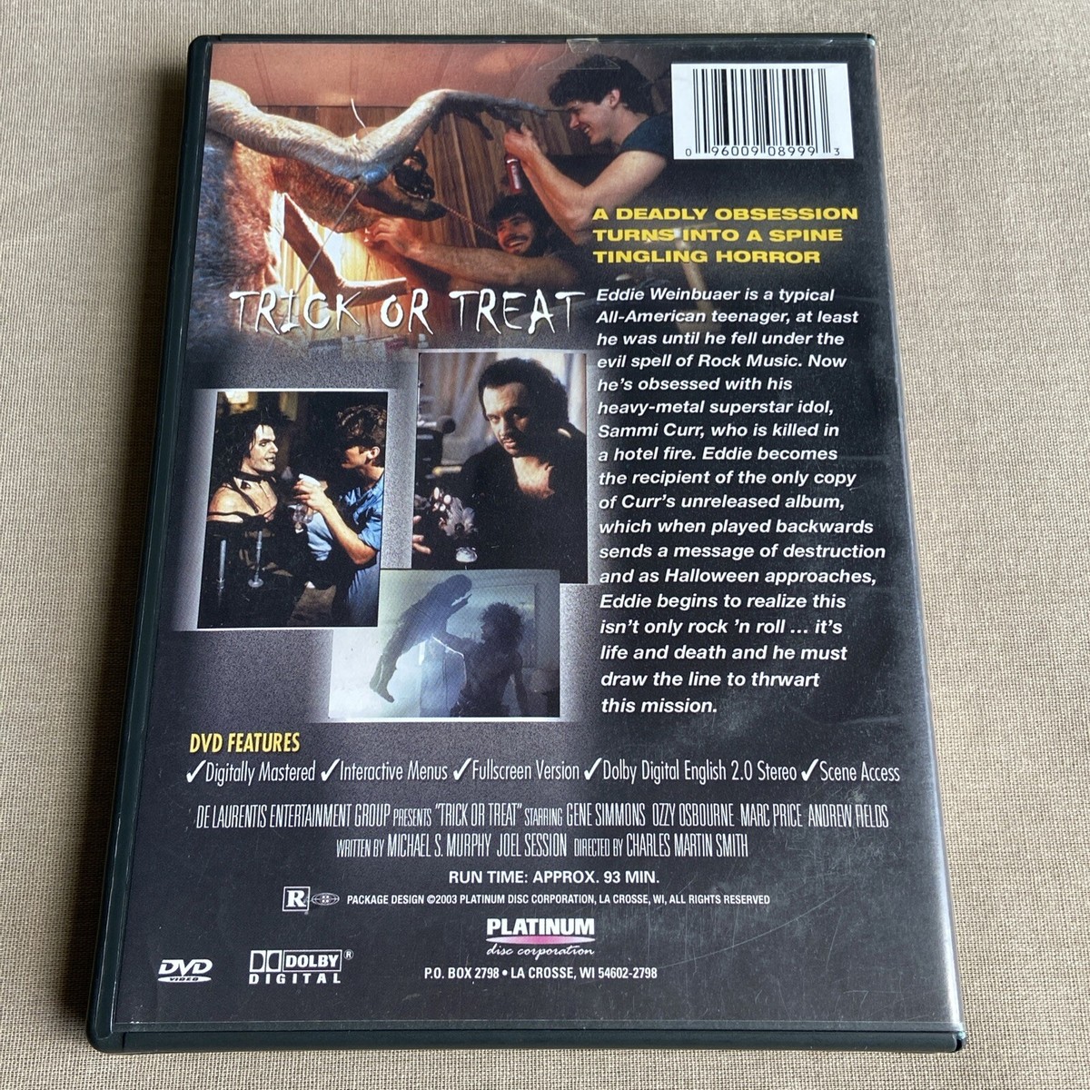 Trick or Treat (DVD 1986 Cult Horror) Gene Simmons Ozzy