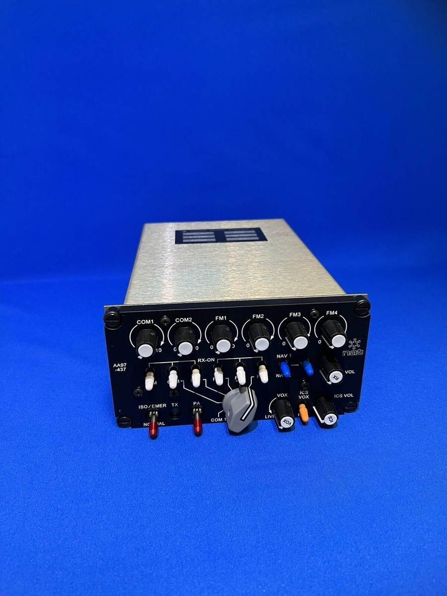 NAT Rear pilot/copilot Audio Panel P/N:AA97-437 S/N:9158 Brand New