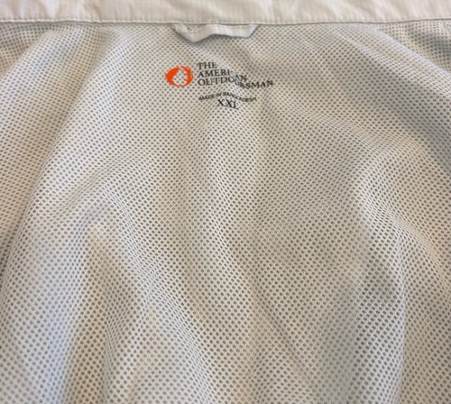 The American Outdoorsman Fishing Hiking Button Down Shirt 2XL Light Gray Vented - Picture 15 of 16