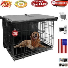 Durable 42-Inch Dog Kennel Cover - Easy Install Breathable Mesh for Large Dogs