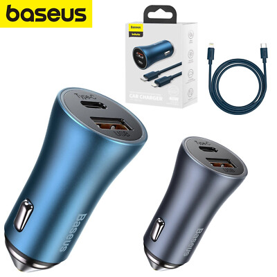 Baseus Zigarettenanzünder Ladegerät USB Typ C / USB 40W KFZ LKW Ladeadapter