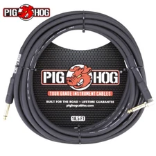 Pig Hog 18.5 FT 1/4" Straight - Right Angle Tour Grade Guitar Cable PH186R