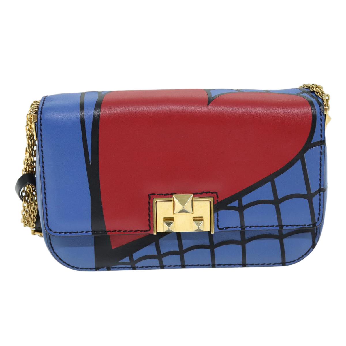 Valentino ヴィンテージュ　バッグ Valentino Garavani - Rockstud Navy Blue Leather Drawstring Tote