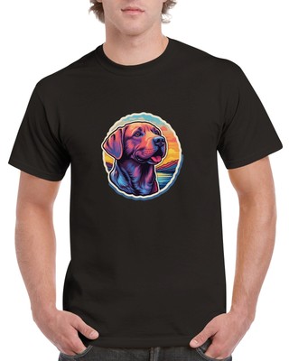Labrador Grafik T-Shirt Unisex Baumwolle Damen Herren Tiere Natur Haustier Hund