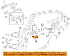 TOYOTA OEM 18-23 Camry Rear Door Lock Hardware-Handle Cover 7403706010
