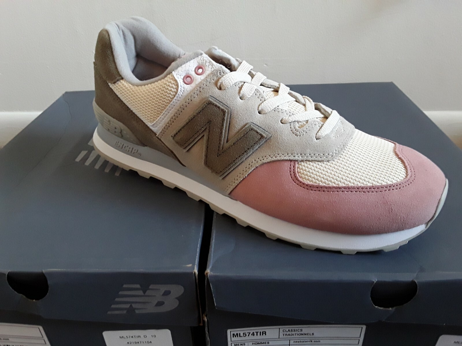 new balance 574 pink olive