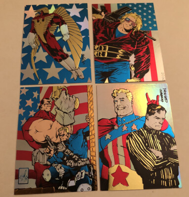 1993 Creator's Universe 4 INSERT CHASE Karten SET! ALL AMERICAN HOLOFOIL SD1-SD4