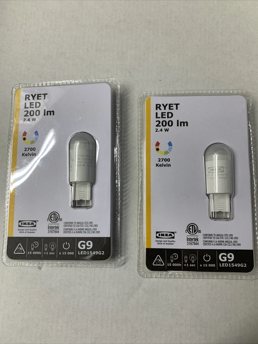 Vegetatie Verbeteren uitsterven G9 LED Bulb IKEA RYET 200 lm 2700 K Opal 503.467.30 (Lot of 2) | eBay