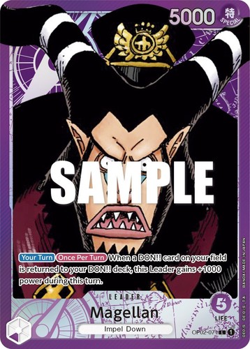Magellan (Alt Art) OP02-071 L Paramount War OPCG MINT/JAPANESE ONE