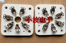 4pcs for 6C33 832 829 FU29 826 7pin Ceramic vacuum tube socket Silver plate