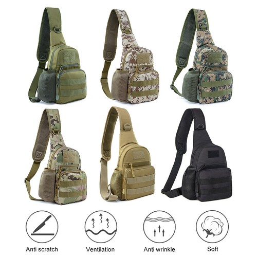 Tactical Backpack Sling Chest Crossbody Shoulder Pack Hiking Camping Molle Bag - Picture 2 of 26