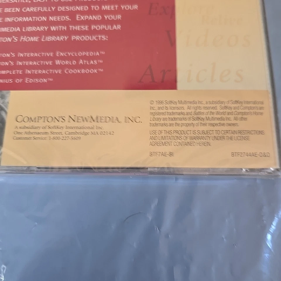 Compton's Home Library: Battles of The World CD-ROM 1996 Brand New & Sealed - Image 3 of 3