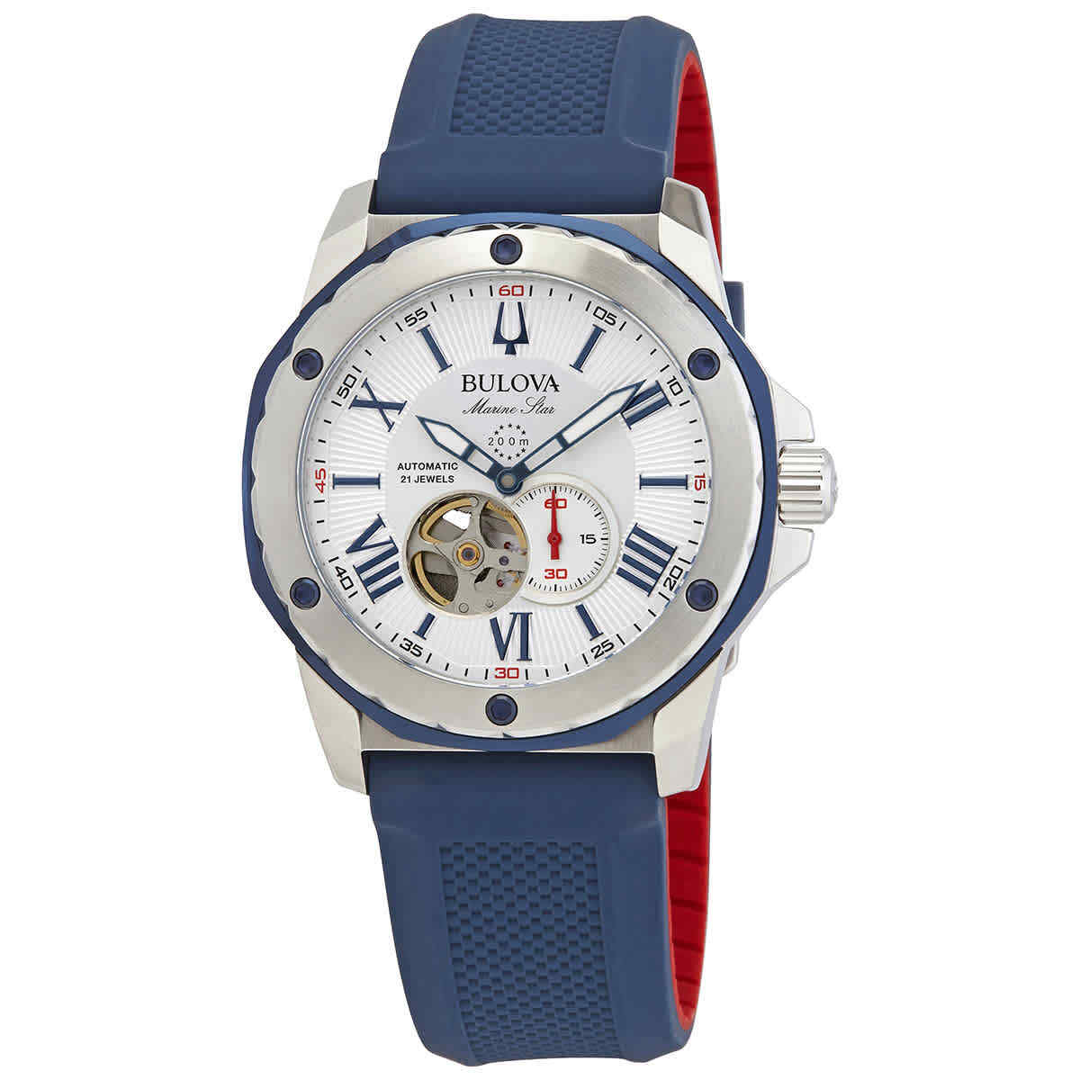 Bulova Marine Star Automatic Silver White Dial Men