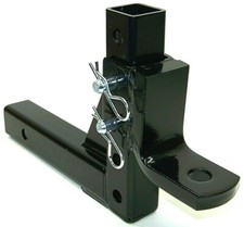 10" Adjustable Drop Hitch Ball Mount 2" Receiver H-D Towing Trailer Safety Pins