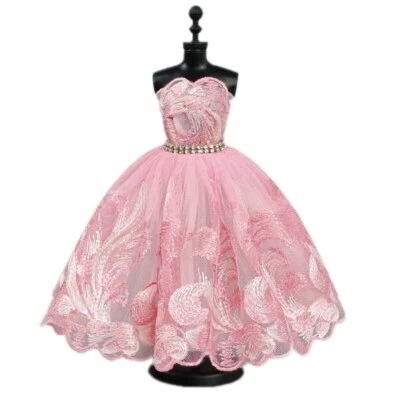 APATSUKI Rosa Feder Ballett Kleid für Barbie Puppe Outfits Kleidung 1/6 Puppen Zubehör