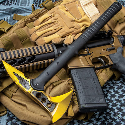 #ad M48 Gold Survival Tomahawk Tactical Throwing Axe with Sheath Hatchet $49.99