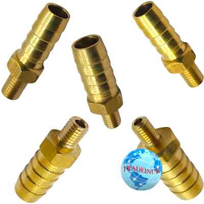 MESSING 1/4''x28 UNF MÄNNLICH SCHLAUCH ENDSTÜCK STACHEL ARMATUR SANITÄR KORROSIONSBESTÄNDIG