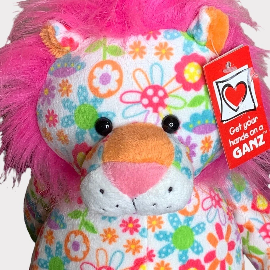 Ganz Peluche FLORAL CUTIE LION Hippie Flores Boho Lovey Seguridad Bebé Juguete #H12155 Foto 3 de 3