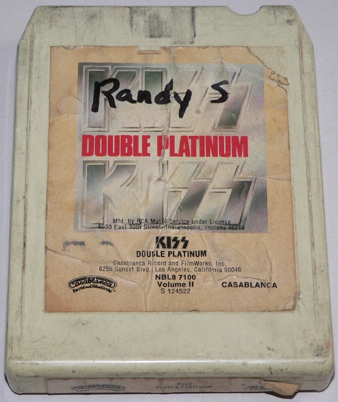 8-track/stereo 8 tape:  "Double Platinum" by Kiss, by Casablanca, S 124522, 1974