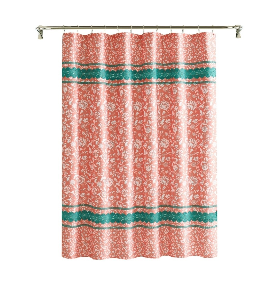 Pioneer Woman Maize Floral Lace Applique Shower Curtain eBay
