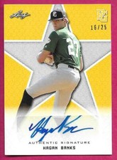 2020 Leaf Perfect Game National Baseball HAGAN BANKS Yellow Autograph 16/25