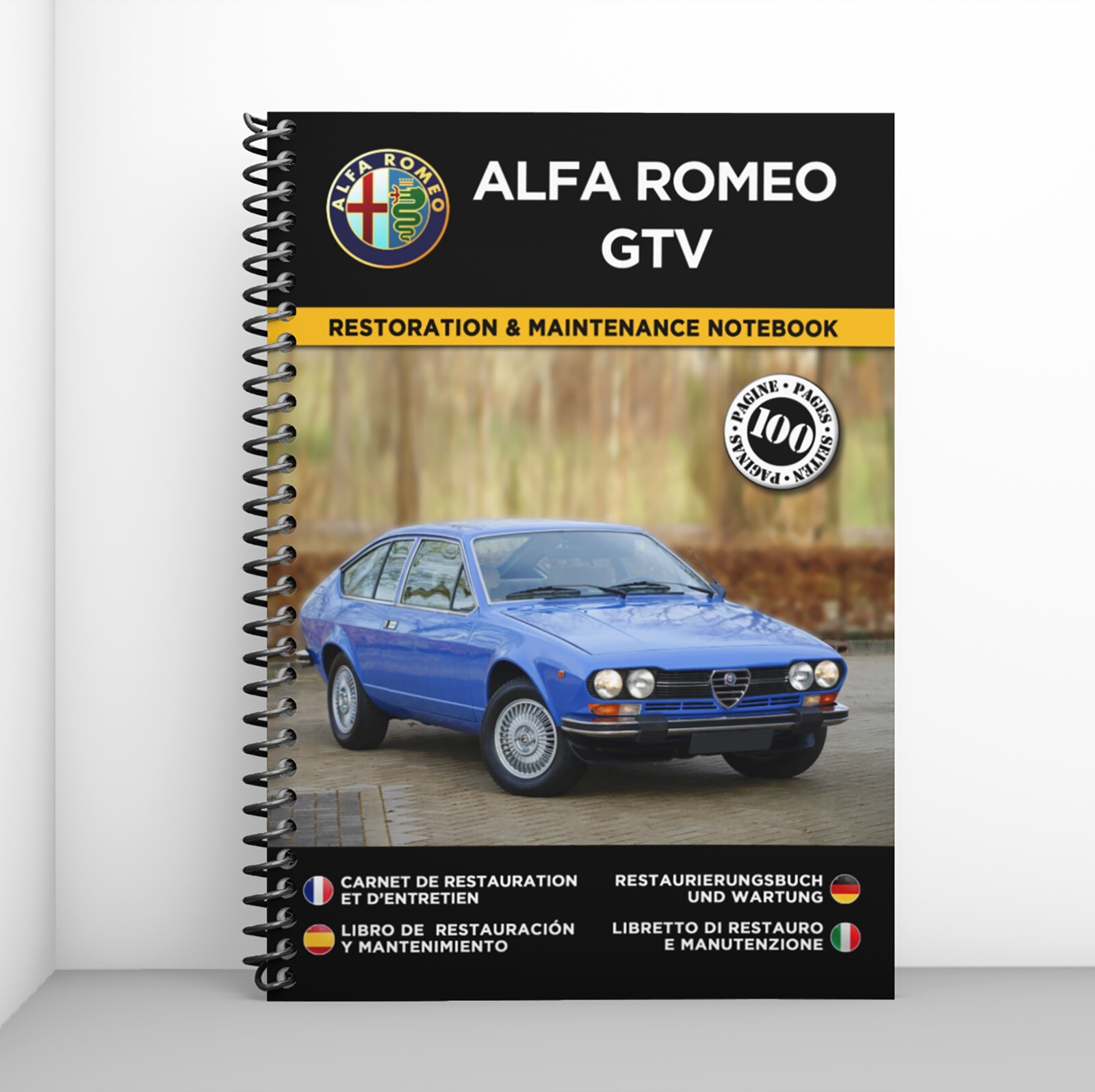 Carnet de restauration pour Alfa Romeo Alfetta GTV sous couverture rigide