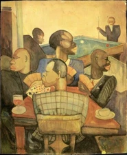 Poker Face by Palmer Hayden – 1930 Harlem Renaissance Figurative Art Print