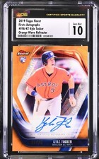 2019 Topps Finest Kyle Tucker Orange Wave RC AUTO /25 CSG 10/10