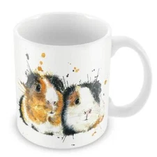 Guinea Pig Splatter Ceramic Cup Mug Collectible Katherine Williams Made in UK