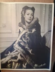 LORETTA YOUNG ORIGINAL 11X14 PHOTO IN ELABORATE FUR CAPE 1938 SUEZ DOUBLE WEIGHT