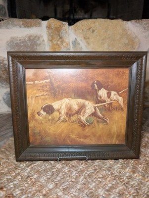 Two English Pointers Gallery Wall Art Framed Print Vintage