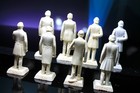 Marx US American Presidents Statues Unpainted Lincoln Tyler Johnson Playset — photo 5
