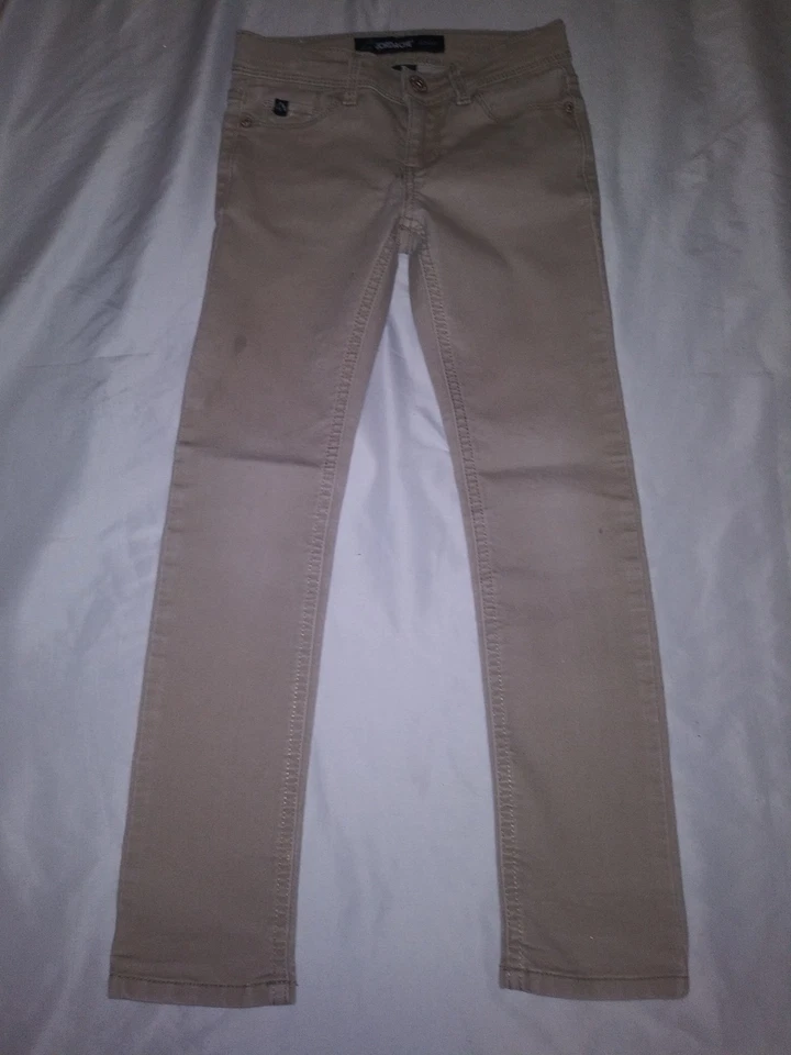 Jeans Jordash Caqui Niñas Talla 7 Cintura Ajustable Con Bolsillos Foto 2 de 4