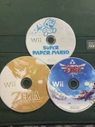 Super Paper Mario Zelda Skyward Sword (Nintendo Wii) Disc Only Game Lot Twilight
