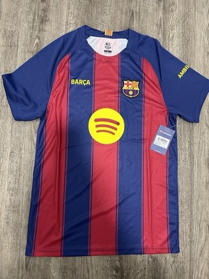 【現地購入品】FC Barcelona Tシャツ 赤/青 FC Barcelona Soccer Jersey 25-26 1st Kit Blue/Red Size S Spotify