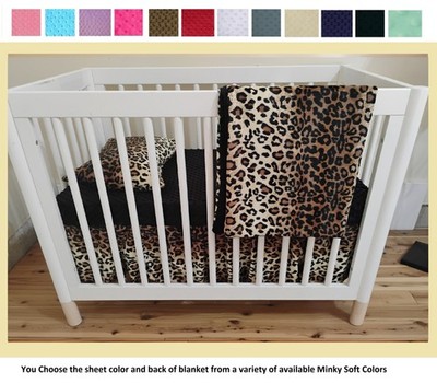 Leopard Print Baby Bedding Leopard BROWN Crib Bedding Set