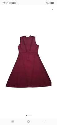 Très Jolie Robe Versace Jeans , Taille 38. Couleur Bordeaux. - Photo 1/4