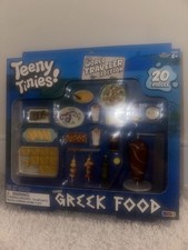 Teeny Tinies Teeny Greek Food World Traveler Mini Food Playset 20 Piece Set NIB