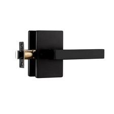 Black Interior Privacy Door Handle for Bathroom Heavy Duty Lever Hardware