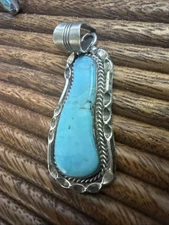 2.5” Sam Yellowhair Kingman Pendant Sterling Silver