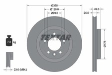 2X 92307803 Textar Brake Disc for Land Rover