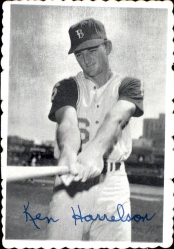 1969 Topps Deckle Edge Ken Harrelson Boston Red Sox #3 - Foto 1 di 2