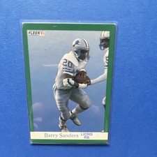 Fleer 1991 Barry Sanders #247 Detroit Lions NFL Football Trading Card