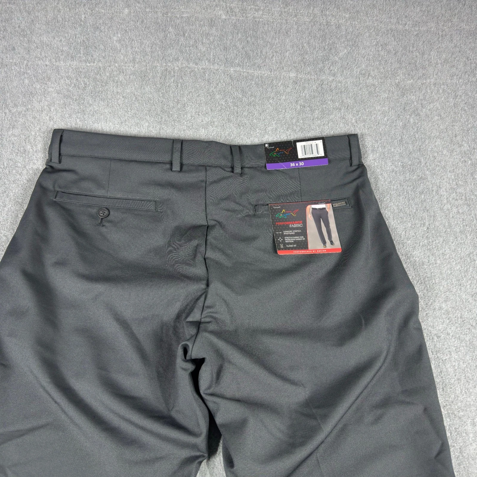 Greg Norman Men's Golf Performance Stretch Fabric Classic Fit Pant 36x30 Black