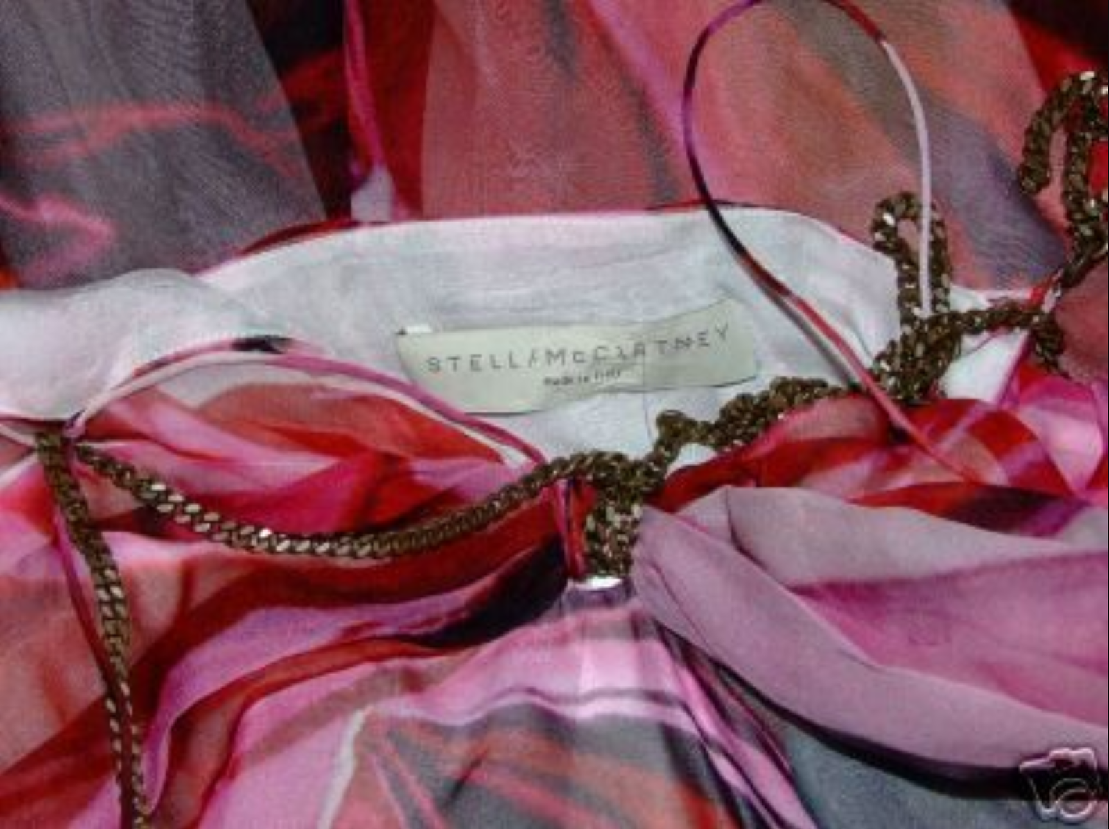 STELLA McCARTNEY empire waist silk chain dress XXS 36 NWoT $1650 ...