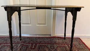 Antique Wooden Painted American Folding Work Table Accent Table Sewing Table