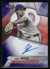 2025 Bowman's Best #B25-GW Gage Wood Best of 2025 Autographs Purple #/75