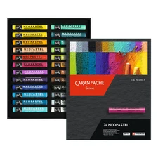 Caran D'ache Neopastel Oil Pastels Set Of 24 24 colors 7400.324 NEW